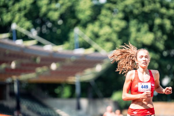 Sarah Fleur Schulze (VfL Eintracht Hannover) am 03.07.2022 waehrend den NLV+BLV Leichtathletik-Landesmeisterschaften im Jahnstadion in Goettingen (Tag 1)